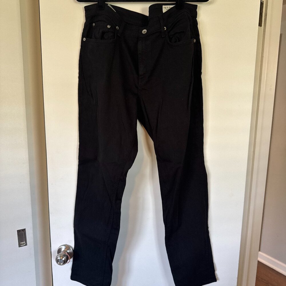 rag & bone, black, dre low rise slim boyfriend jeans black, size 34
